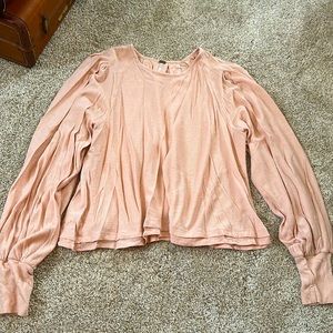 Free people peach color top, size S